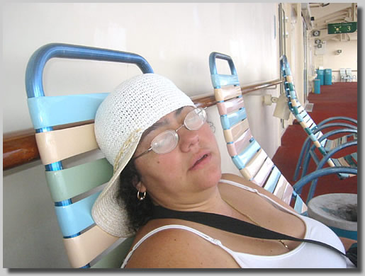 Ruthie asleep on deck 5