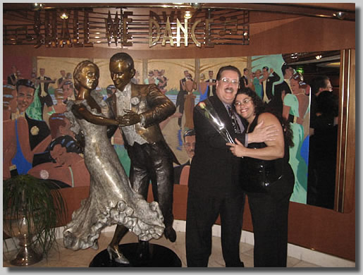 Ruthie and Dennis with dancers