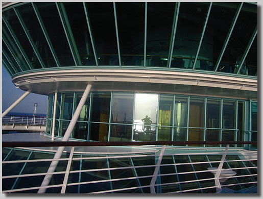 Gush and Rooty Jr. in mirrored reflection on deck 10