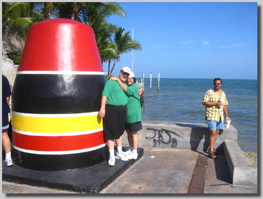 Key West - Gush and Rooty Jr. at the southernmost point in the U.S.