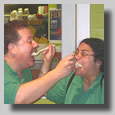 Key West - Gush and Rooty Jr. getting some Key Lime Pie