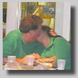 Key West - Gush and Rooty Jr. kissing at the Key Lime Pie Store