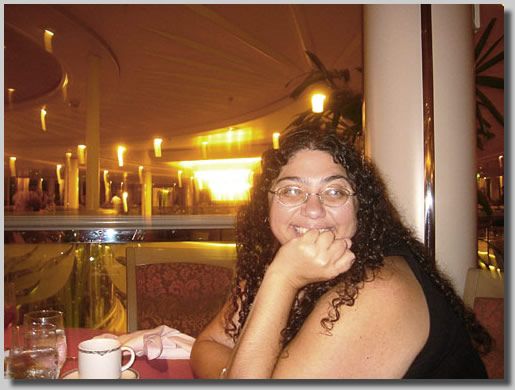 Ruthie looking pretty in the dining room on deck 5