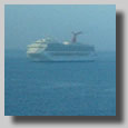 At one point we had 2 other cruise ships following the same path as us. The closer ship is from the Carnival line and the other is another Royal Caribbean ship.