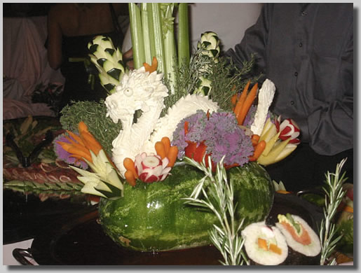 A dragon made out of food!