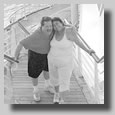 Dennis and Ruthie posing on Deck 10 very early in the morning when the ship was quiet and nobody was around.