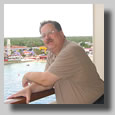 Dennis on the balcony of the Library on deck 7