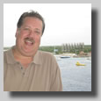 Dennis on the balcony of the Library on deck 7