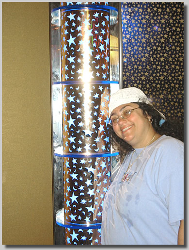 Ruthie being a star in the casino on deck 5.