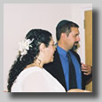 Rooty Jr., Michael & Lindy Wellborn and Eddie Seidenberg in Rooty Jr.'s dressing room.