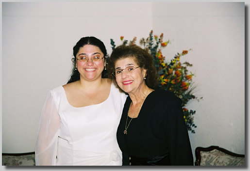 Rooty Jr. and Rooty's mom Fortuna Antebi in Rooty Jr.'s dressing room.