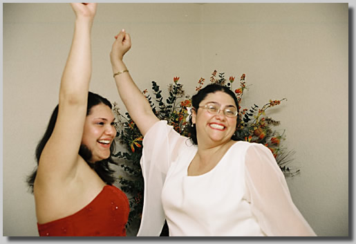 Rooty Jr. being very cheerful and full of zest in the bridal dressing room with Rachel.