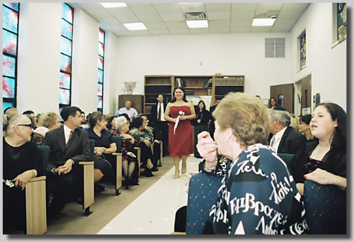 This is the wedding Processional with Rachel coming down the aisle.
